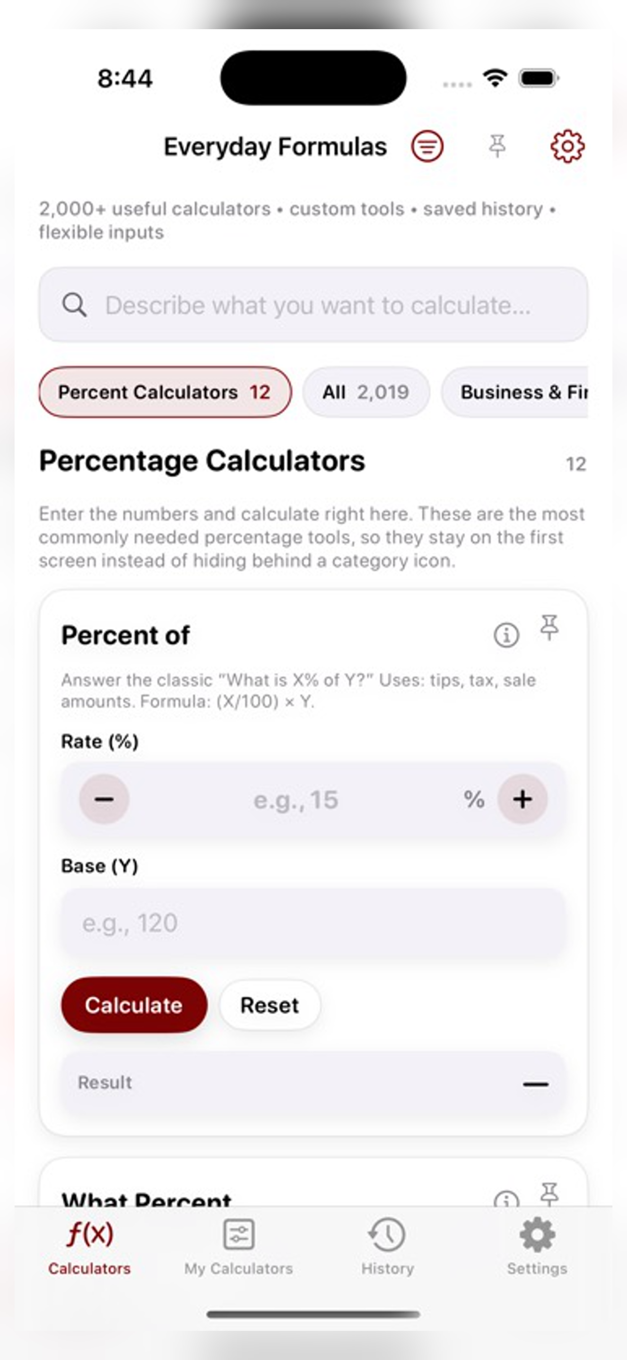 Everyday Formulas screenshot