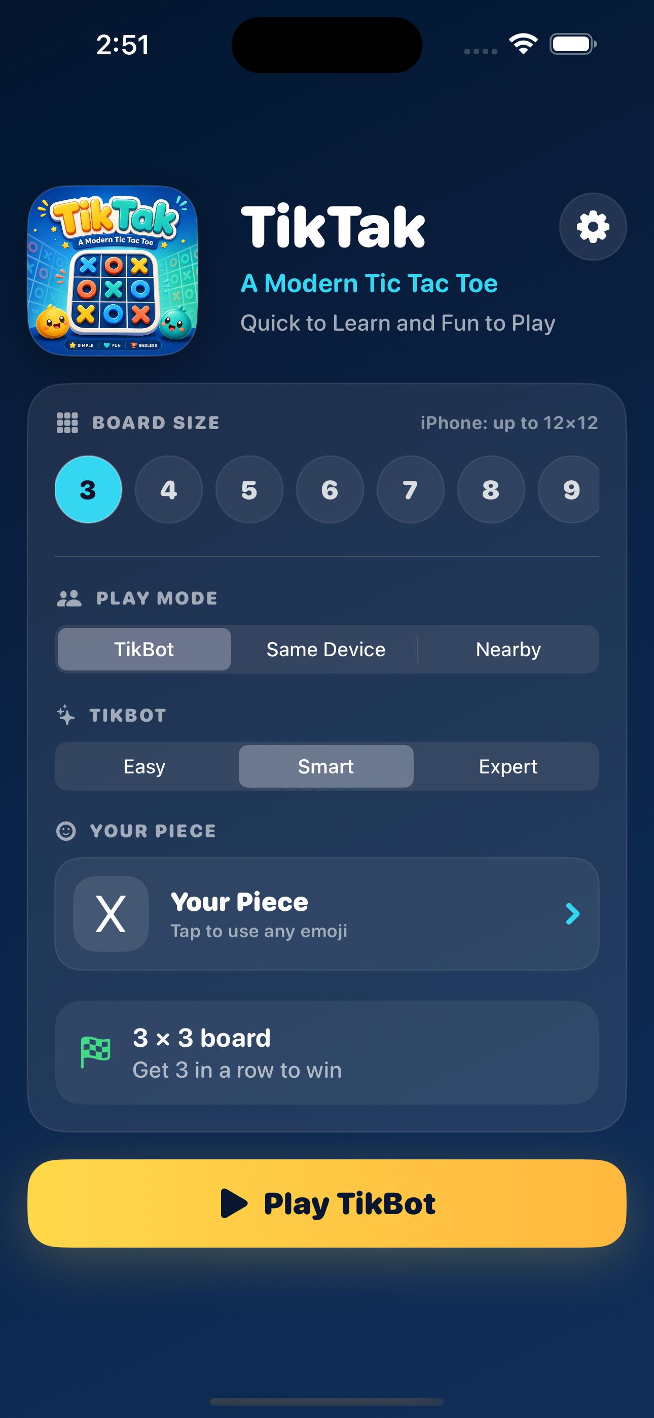 TikTak: Tic Tac Toe screenshot